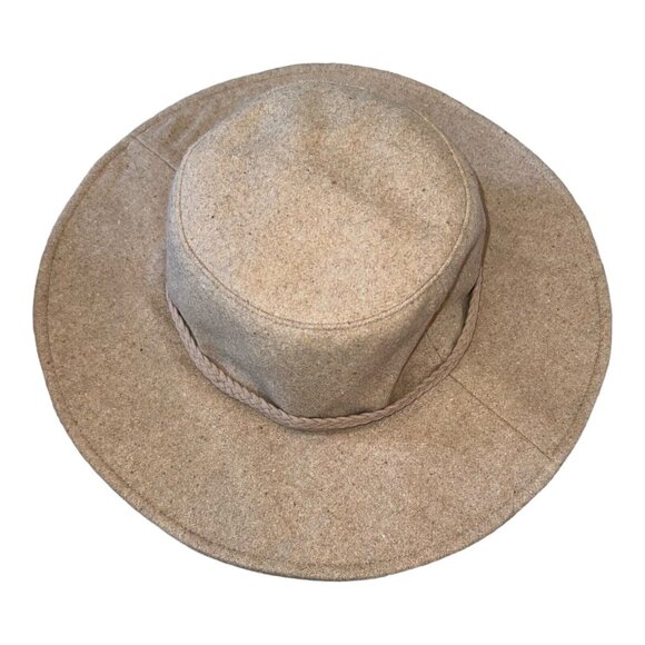 ASN The Harper Floppy Hat Tan Brown Wool Blend 15.35"x15.35"x3.94" NWT - Picture 3 of 7